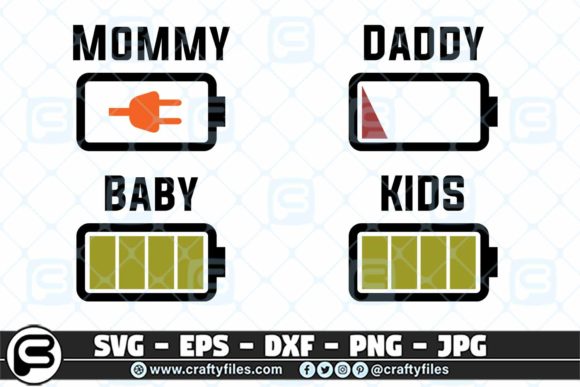 Battery Power for Family Mom Dad Baby Graphics