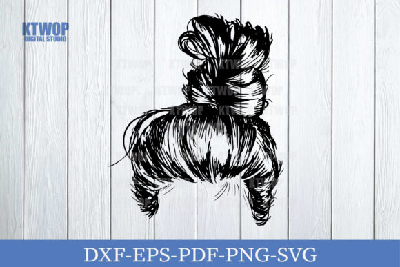 Handdrawn Hair Graphic for Crafts and Branding