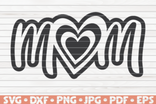 Mom Heart Design Mother’s Day Vector for Crafts and Graphics