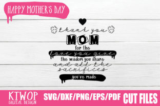 Thank You Mom Graphics for Crafts and Content Publishing